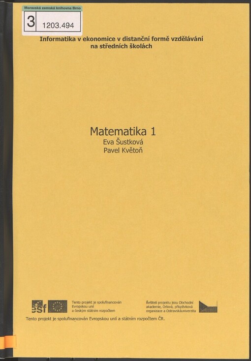 Matematika 1