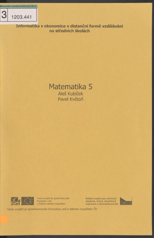 Matematika V: analytická geometrie