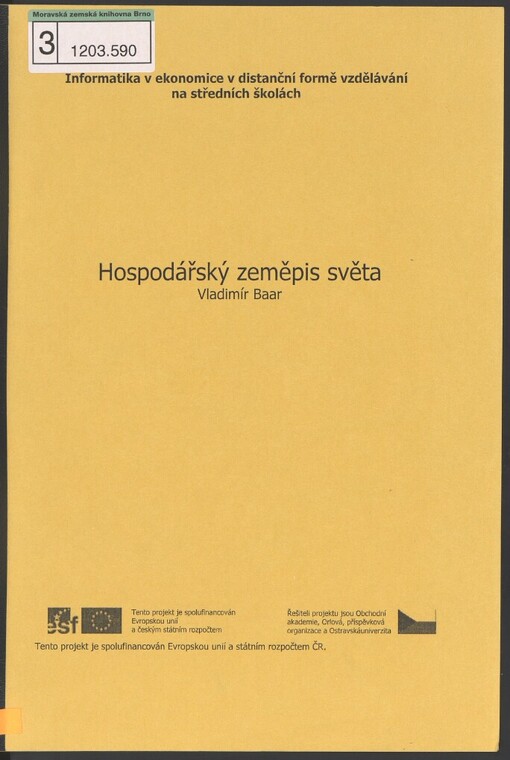 Hospodářský zeměpis světa