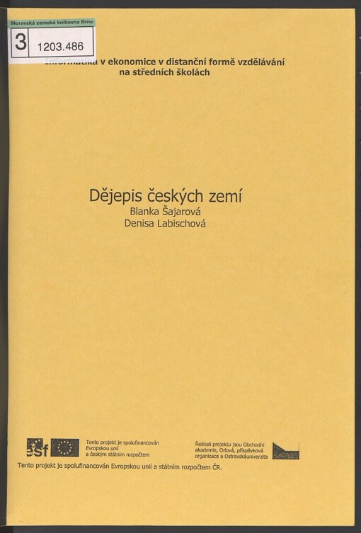 České dějiny: učební text pro distanční formu vzdělávání