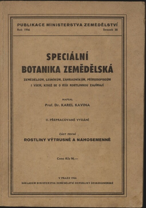 Speciální botanika zemědělská