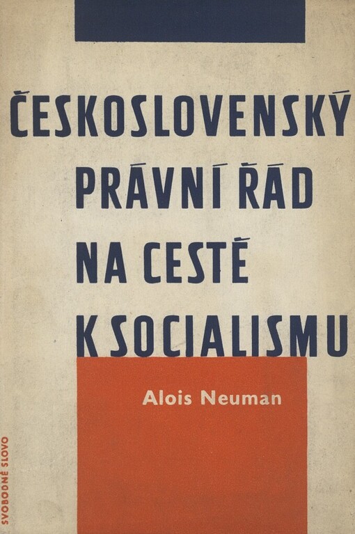 Československý právní řád na cestě k socialismu