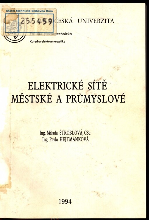 Elektrické sítě městské a průmyslové