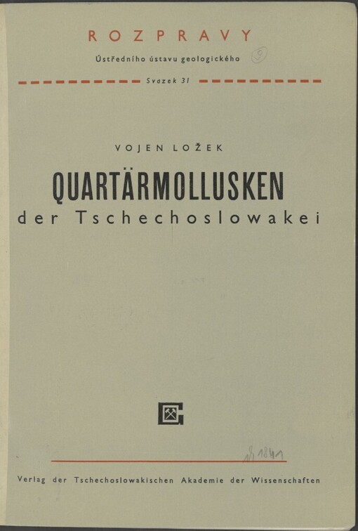 Quartärmollusken der Tschechoslowakei