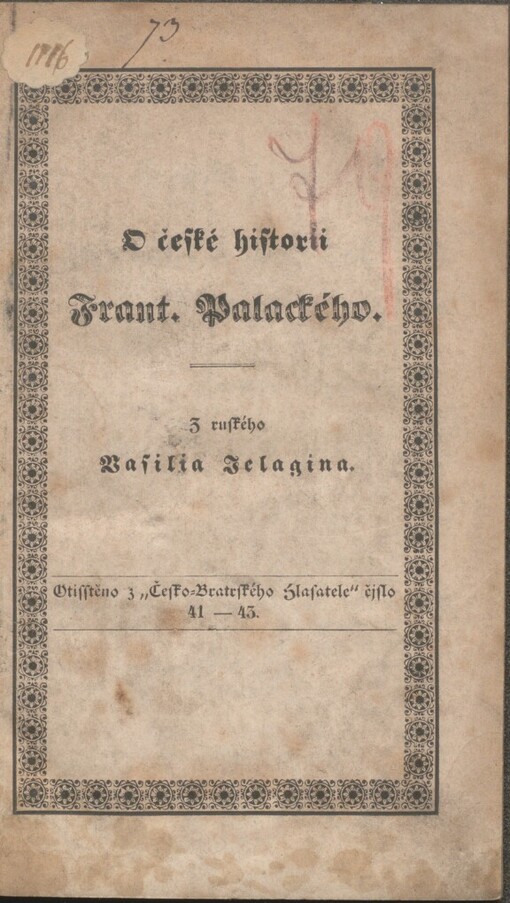O české historii Františka Palackého