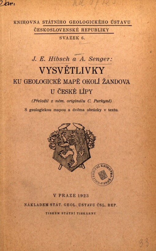 Vysvětlivky ku geologické mapě okolí Žandova u České Lípy