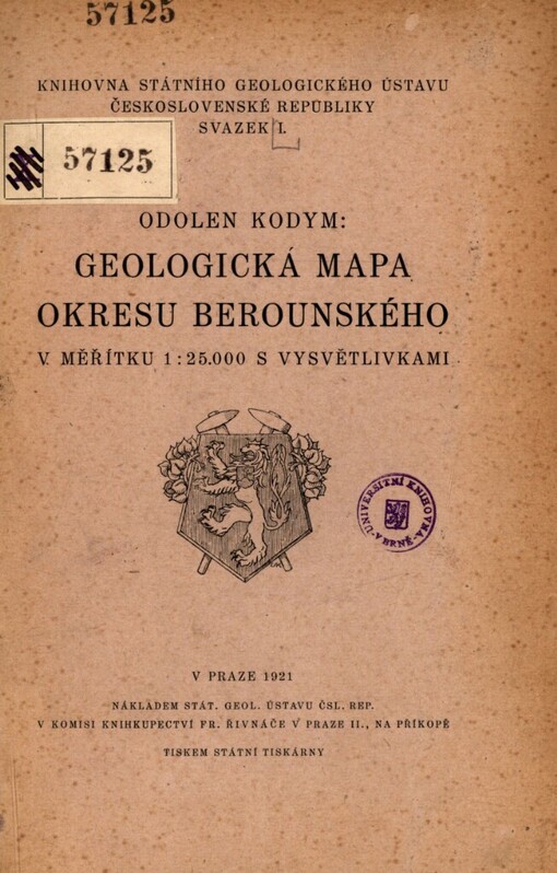 Geologická mapa okresu berounského: 1:25 000