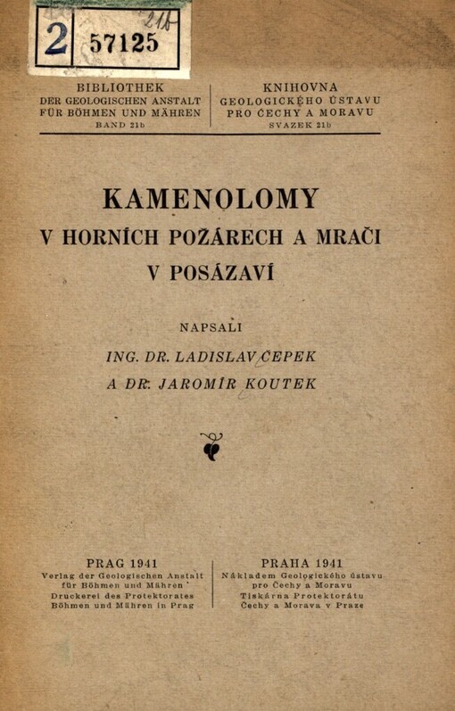 Kamenolomy v Horních Požárech a Mrači v Posázaví