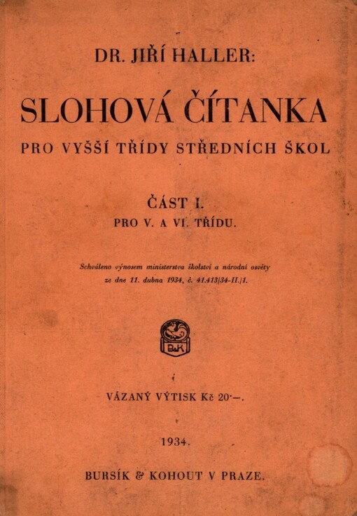 Slohová čítanka pro vyšší třídy středních škol