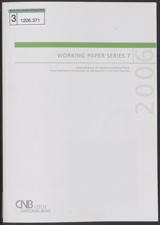 Fiscal implications of personal tax adjustments in the Czech Republic