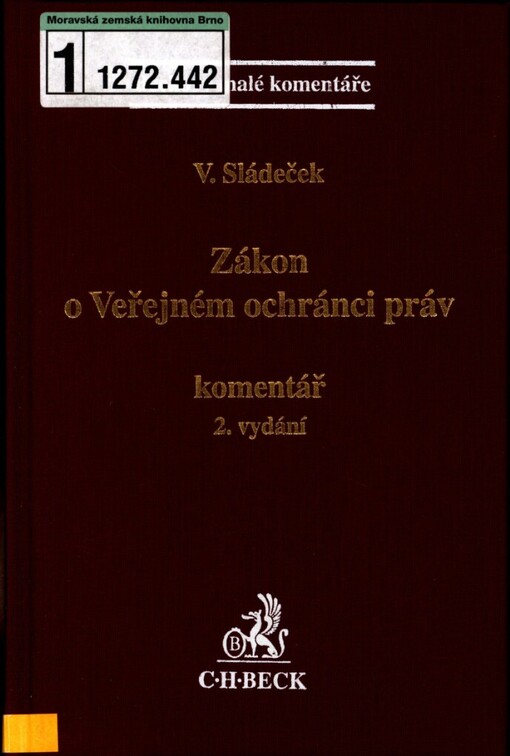 Zákon o Veřejném ochránci práv: komentář