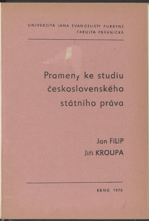 Prameny ke studiu československého státního práva