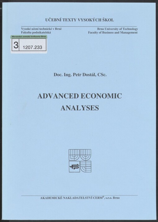Advanced economic analyses