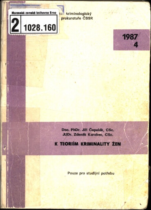 K teoriím kriminality žen