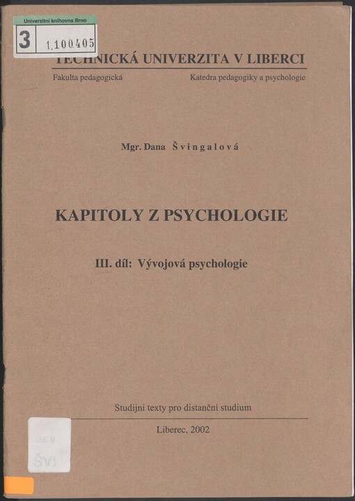 Kapitoly z psychologie