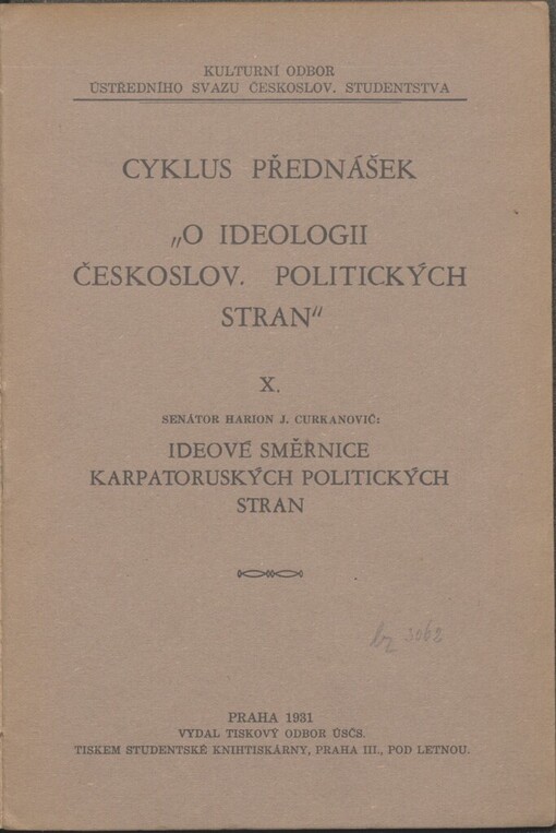 Ideové směrnice karpatoruských politických stran