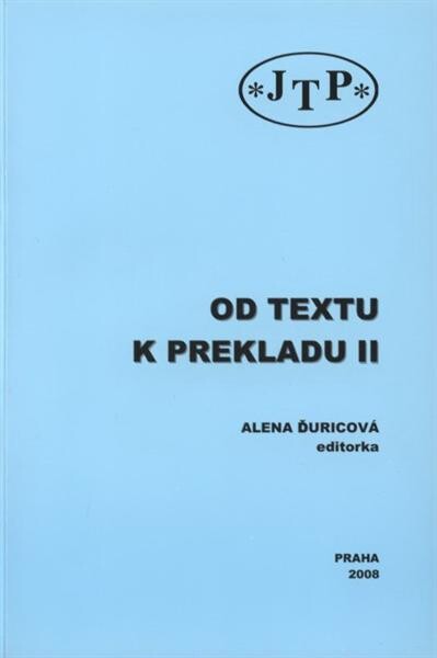 Od textu k prekladu II
