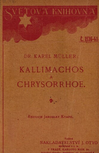 Kallimachos a Chrysorrhoe :byzantský román milostný