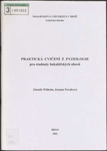 Praktická cvičení z fyziologie pro studenty bakalářských oborů