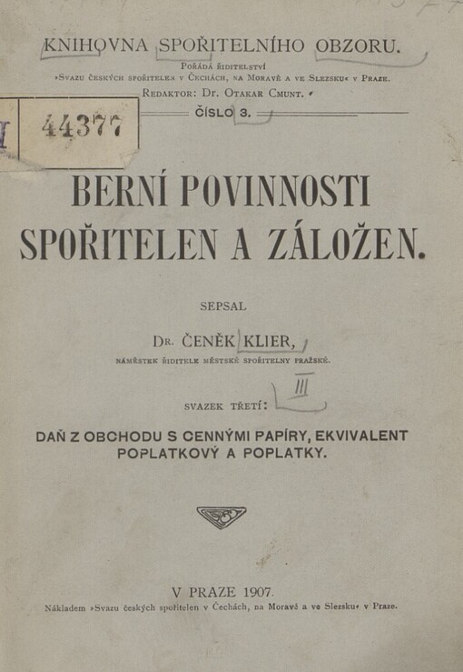 Berní povinnosti spořitelen a záložen