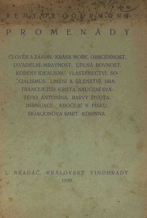 Promenády :výbor statí