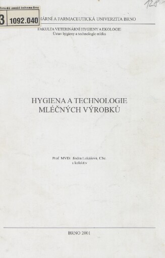 Hygiena a technologie mléčných výrobků