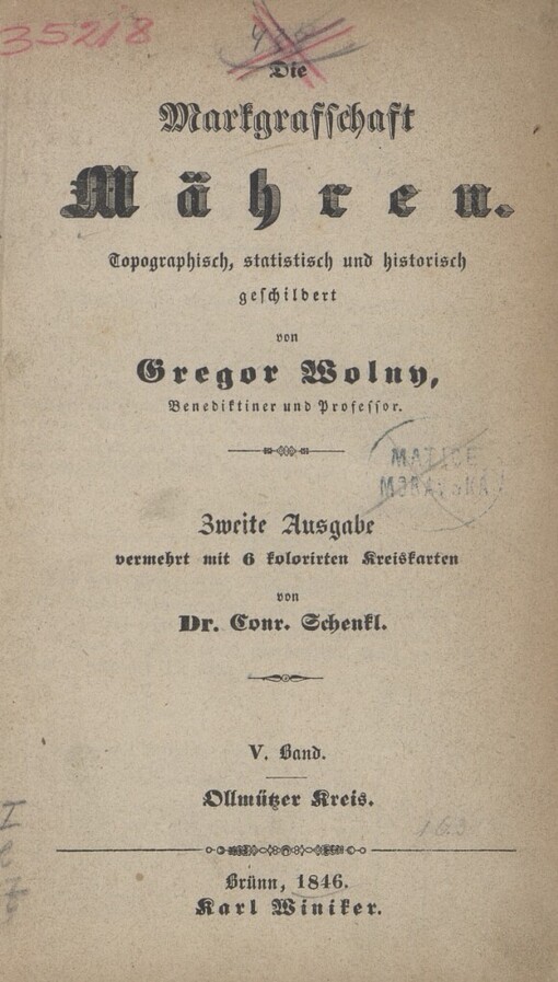 Markgrafschaft Mähren: topographisch, statistisch und historisch geschildert