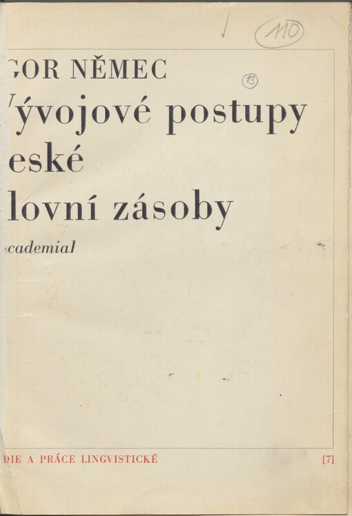 Vývojové postupy české slovní zásoby