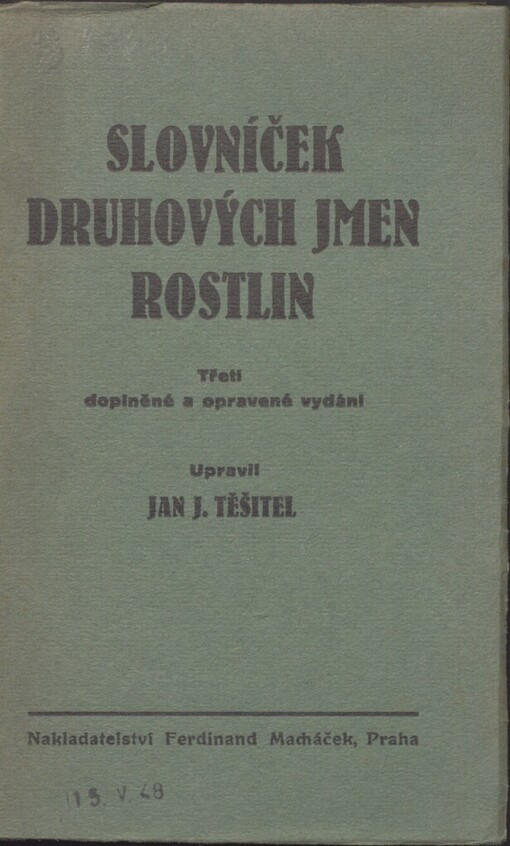 Slovníček druhových jmen rostlin