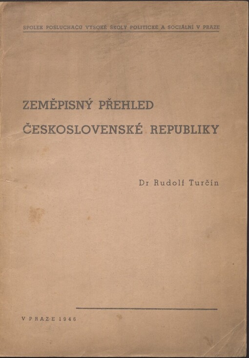 Zeměpisný přehled Československé republiky