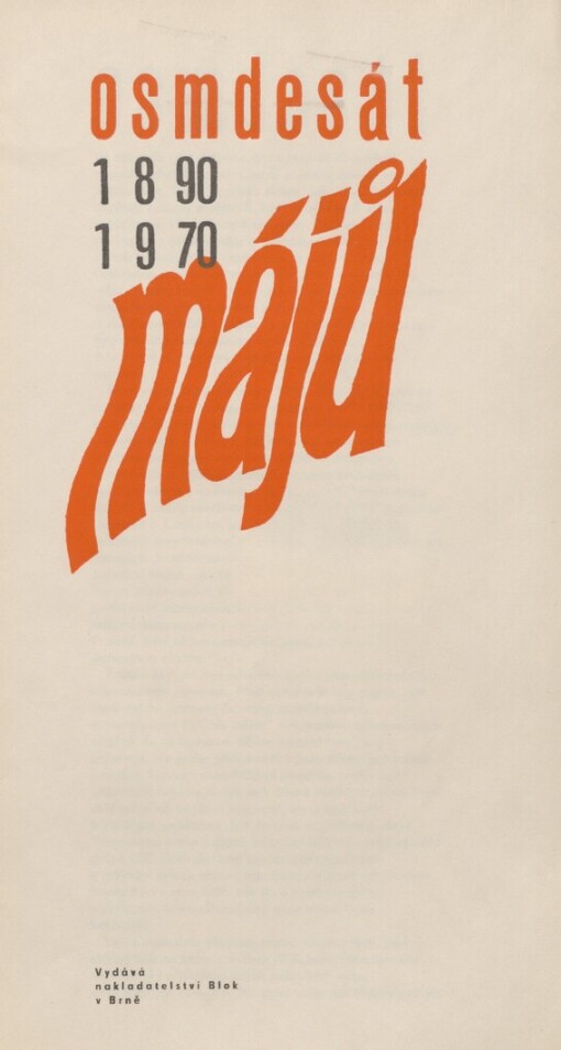 Osmdesát májů: výběr z Májových listů 1890-1948