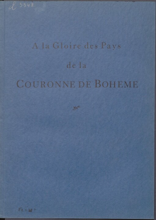 A la gloire des pays de la Couronne de Boheme