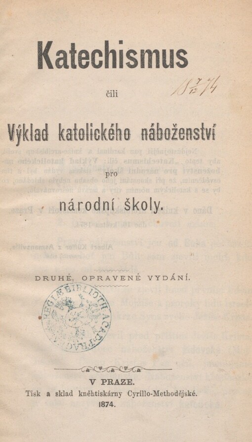 Katechismus, čili, Výklad katolického náboženství pro národní školy