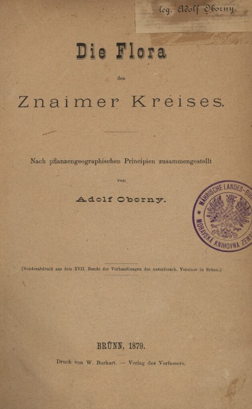Die Flora des Znaimer Kreises