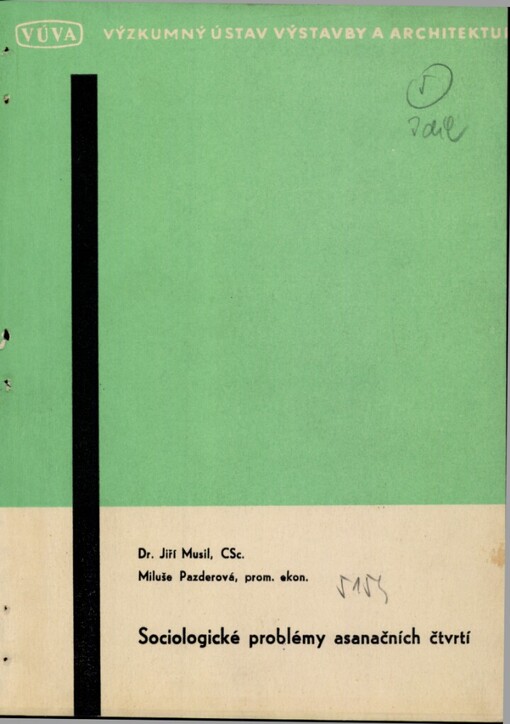 Sociologické problémy asanačních čtvrtí