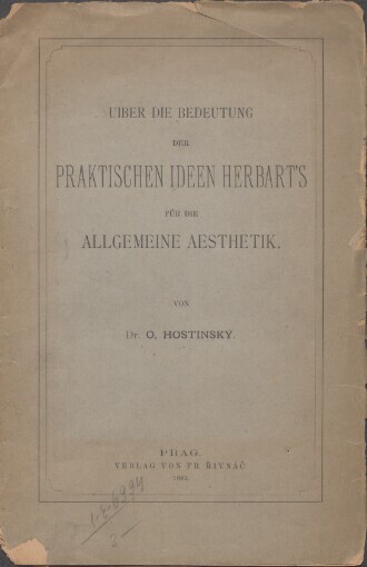 Uiber die Bedeutung der praktischen Ideen Herbart's fuir die allgemeine Aesthetik