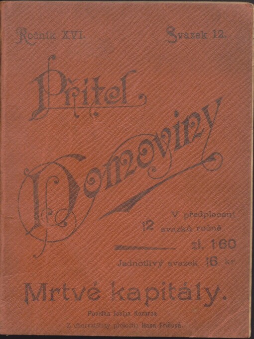 Mrtvé kapitály: povídka Josipa Kozarca