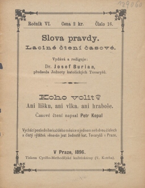 Koho volit?: ani lišku, ani vlka, ani hraboše