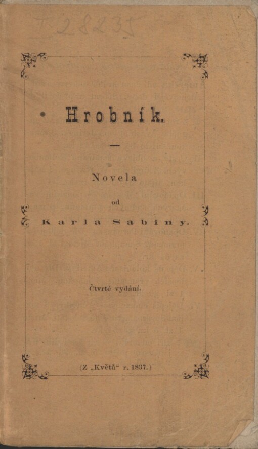 Hrobník: novela od Karla Sabiny