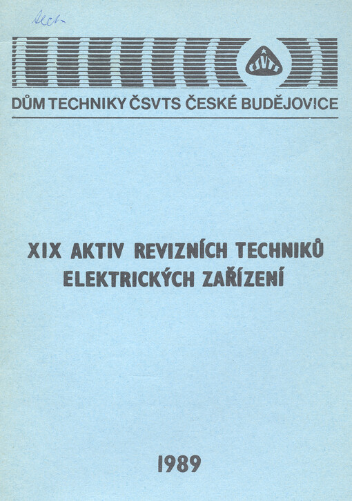 XIX. aktiv revizních techniků elektrických zařízení