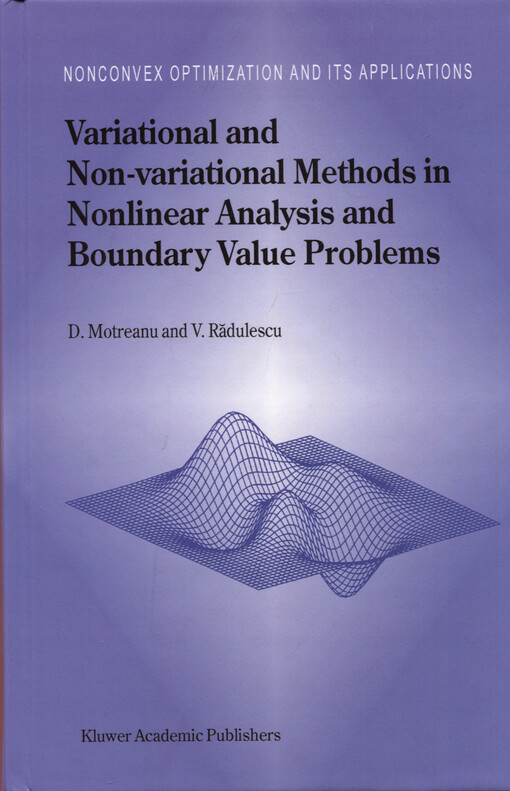 Variational and non-variational methods in nonlinear analysis and boundary value problems