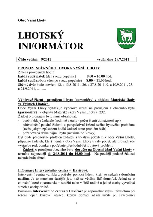 Lhotský informátor