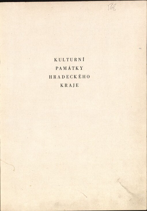 Kulturní památky Hradeckého kraje :[sborník]