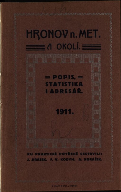 Hronov n. Met. a okolí :popis, statistika i adresář