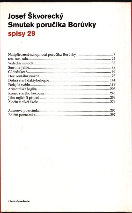 Smutek poručíka Borůvky