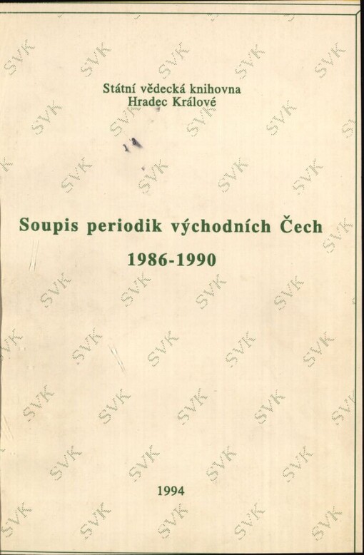 Soupis periodik východních Čech 1986-1990