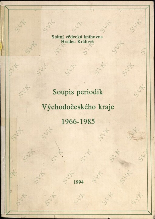 Soupis periodik Východočeského kraje 1966-1985