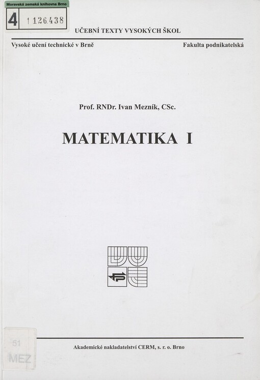 Matematika I