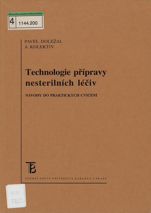 Technologie přípravy nesterilních léčiv: návody do praktických cvičení