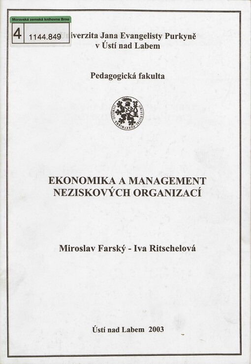 Ekonomika a management neziskových organizací